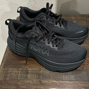 BRAND NEW, men’s black hokas all black never worn